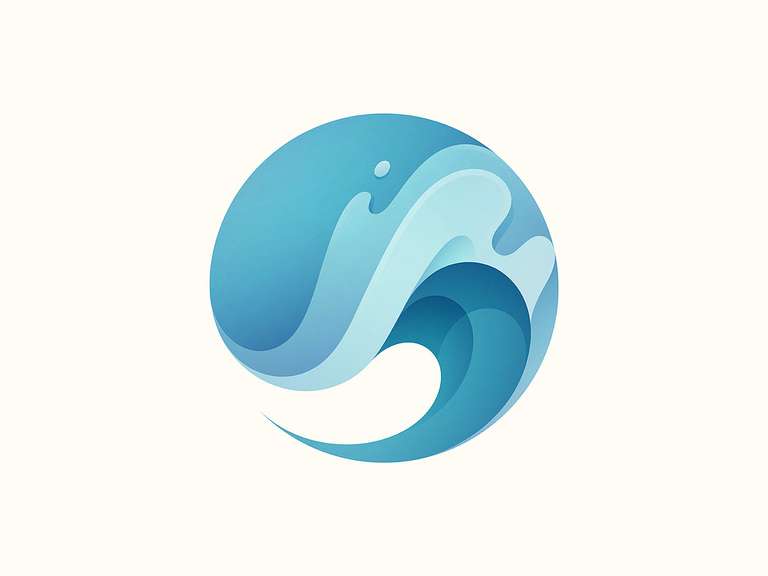 10 Wave Logo Design Inspirations for Brand Identity Design